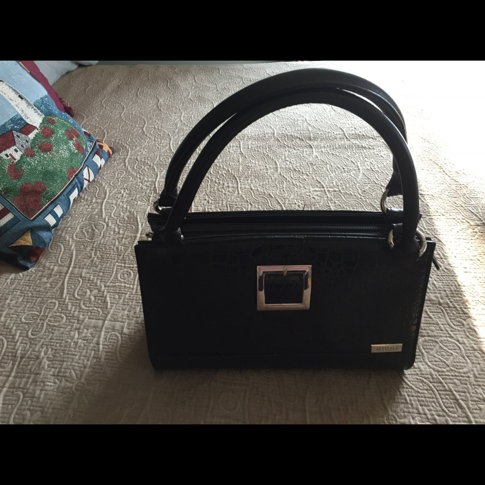 Miche Classic bag with patent crocodile cover.